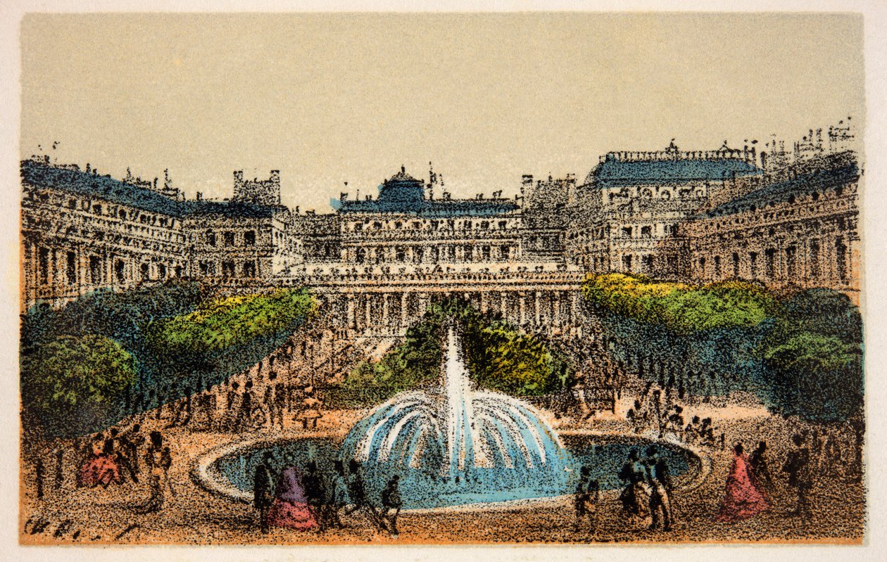 Paris 1874: Kungliga slottets trädgårdar, privat samling av Anonymous Anonymous