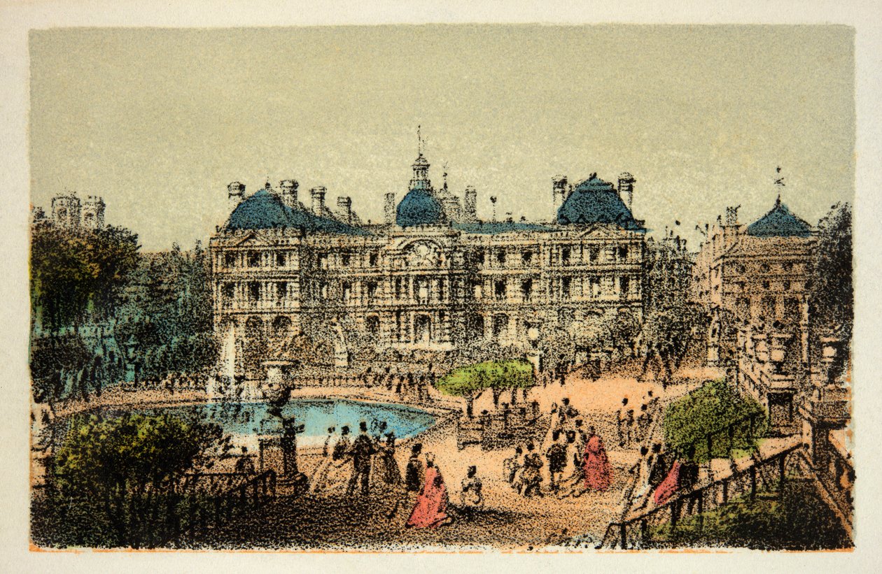 Paris 1874: Luxemburgs trädgård, privat samling av Anonymous Anonymous