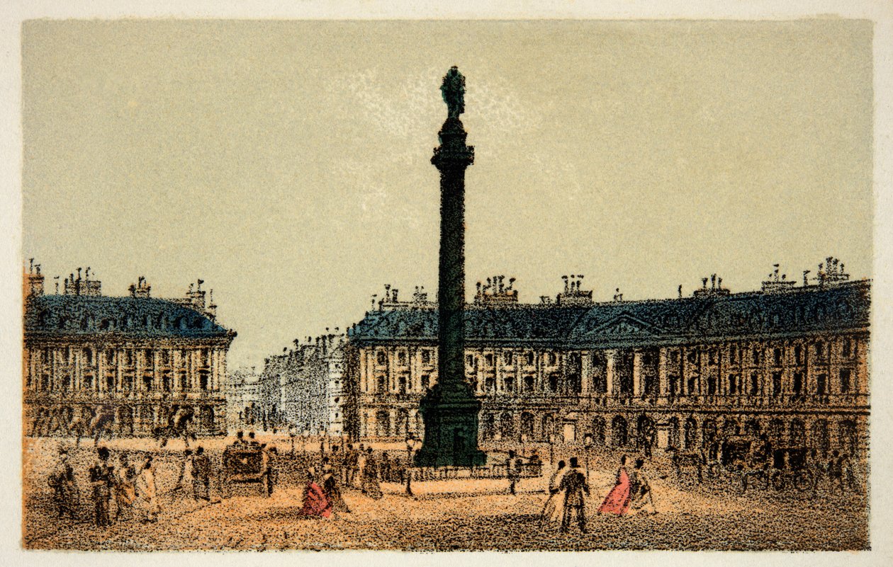 Paris 1874: Place Vendome, privat samling av Anonymous Anonymous