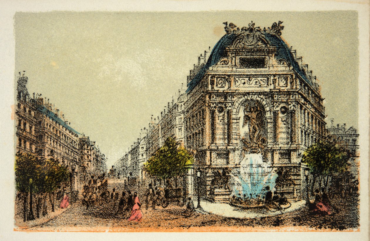 Paris 1874: Saint Michel-fontänen, privat samling av Anonymous Anonymous