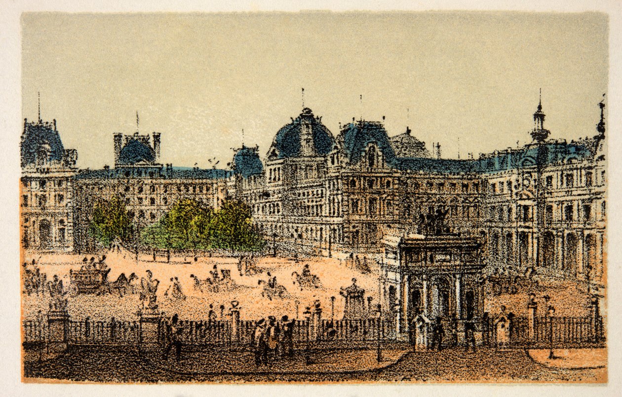 Paris 1874: Det nya Louvren, privat samling av Anonymous Anonymous