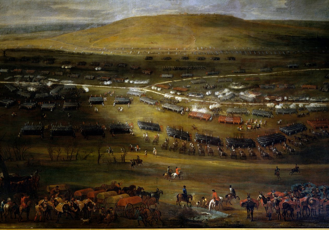 Passage av Mosel 1705. Anonym målning från 1705. Chateau De Vaux Le Vicomte. av Anonymous Anonymous
