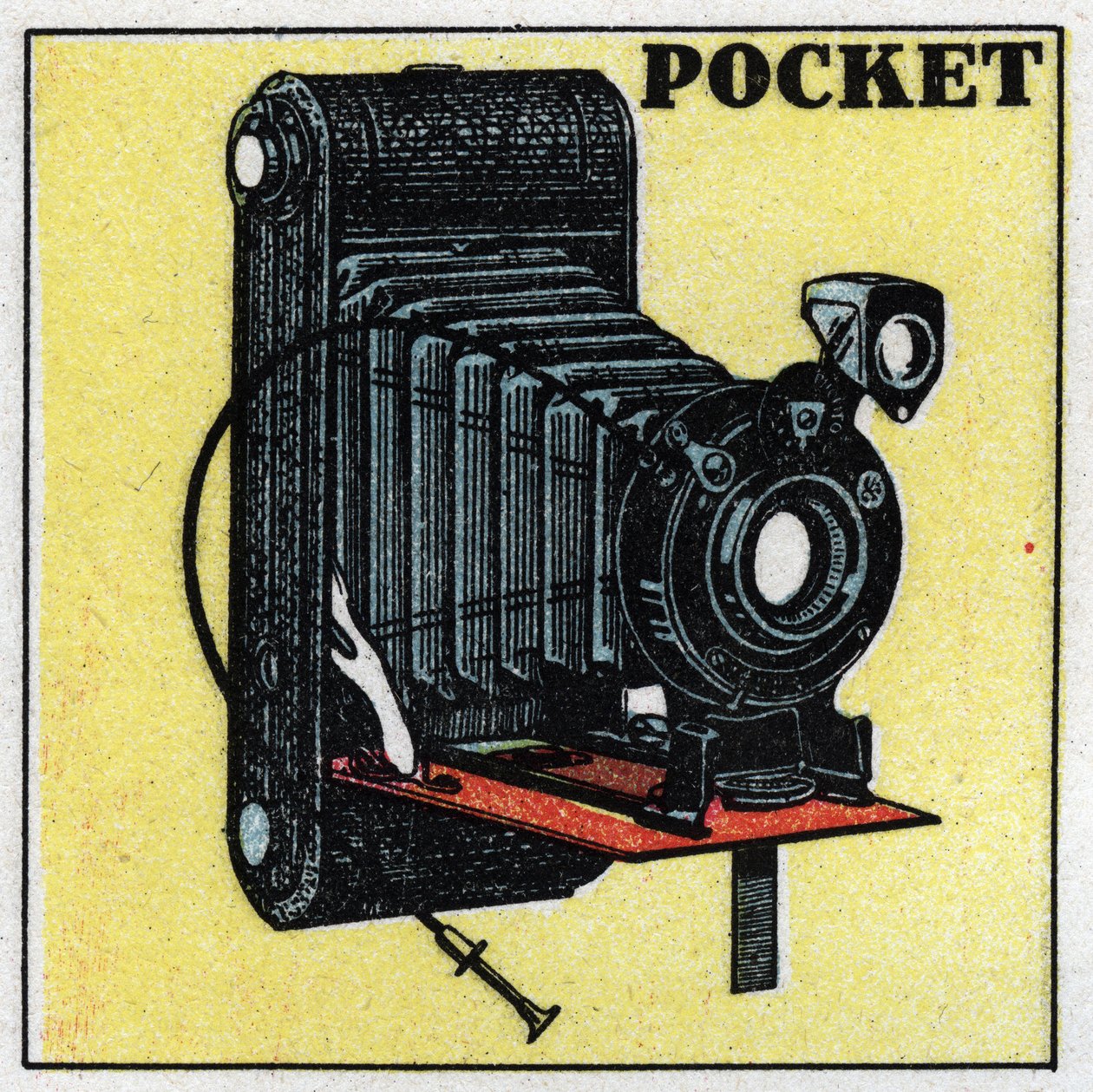 Fotografering: "" Pocket"-kamera. Anonym illustration av 1925. Privat samling. av Anonymous Anonymous