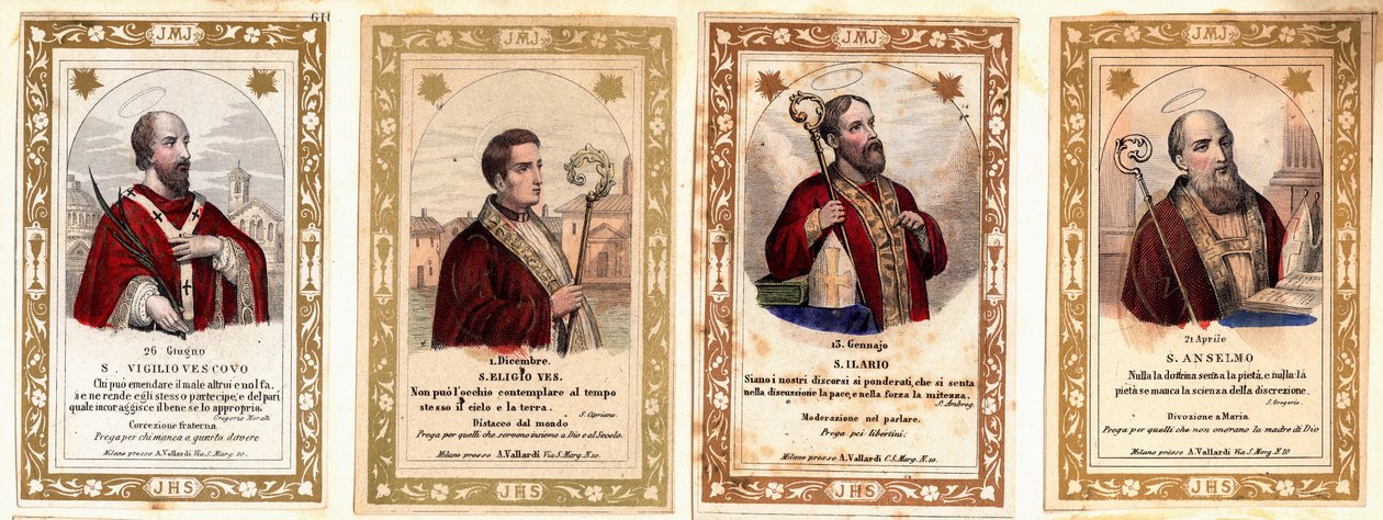 Pierent bild: ""Biskopen av Saint Vigil av Trento (Vigilio di Trento), biskopen av Saint Eloi av Noyon (Sant
