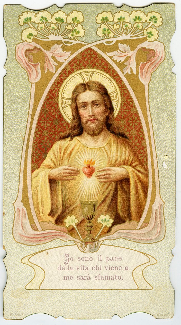 Fromma bild: Sacred Heart (kromolitografi) av Anonymous Anonymous