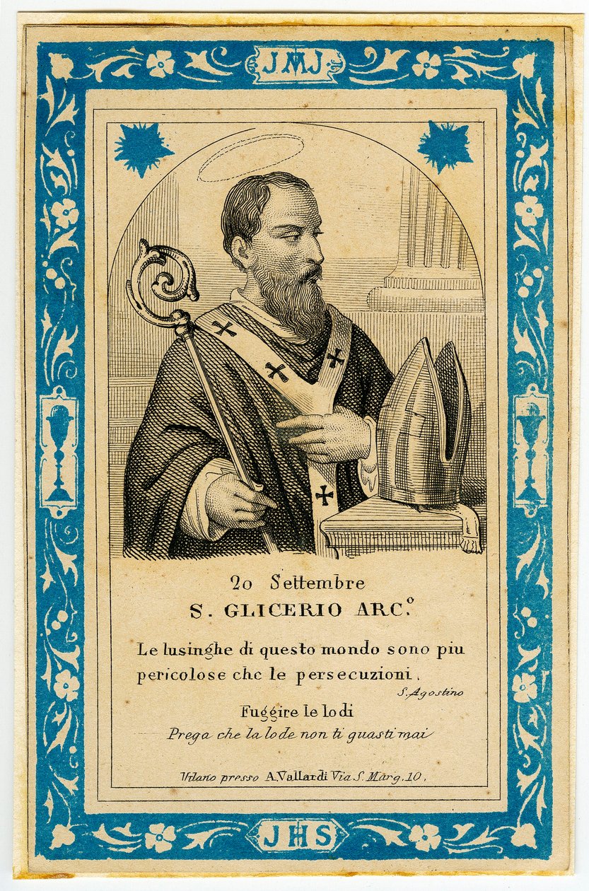 Fromma bild: San Glicerio (gravyr) av Anonymous Anonymous