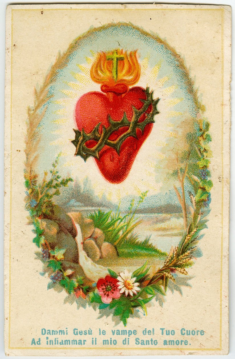 Fromma bild: Sacred Heart (kromolitografi) av Anonymous Anonymous