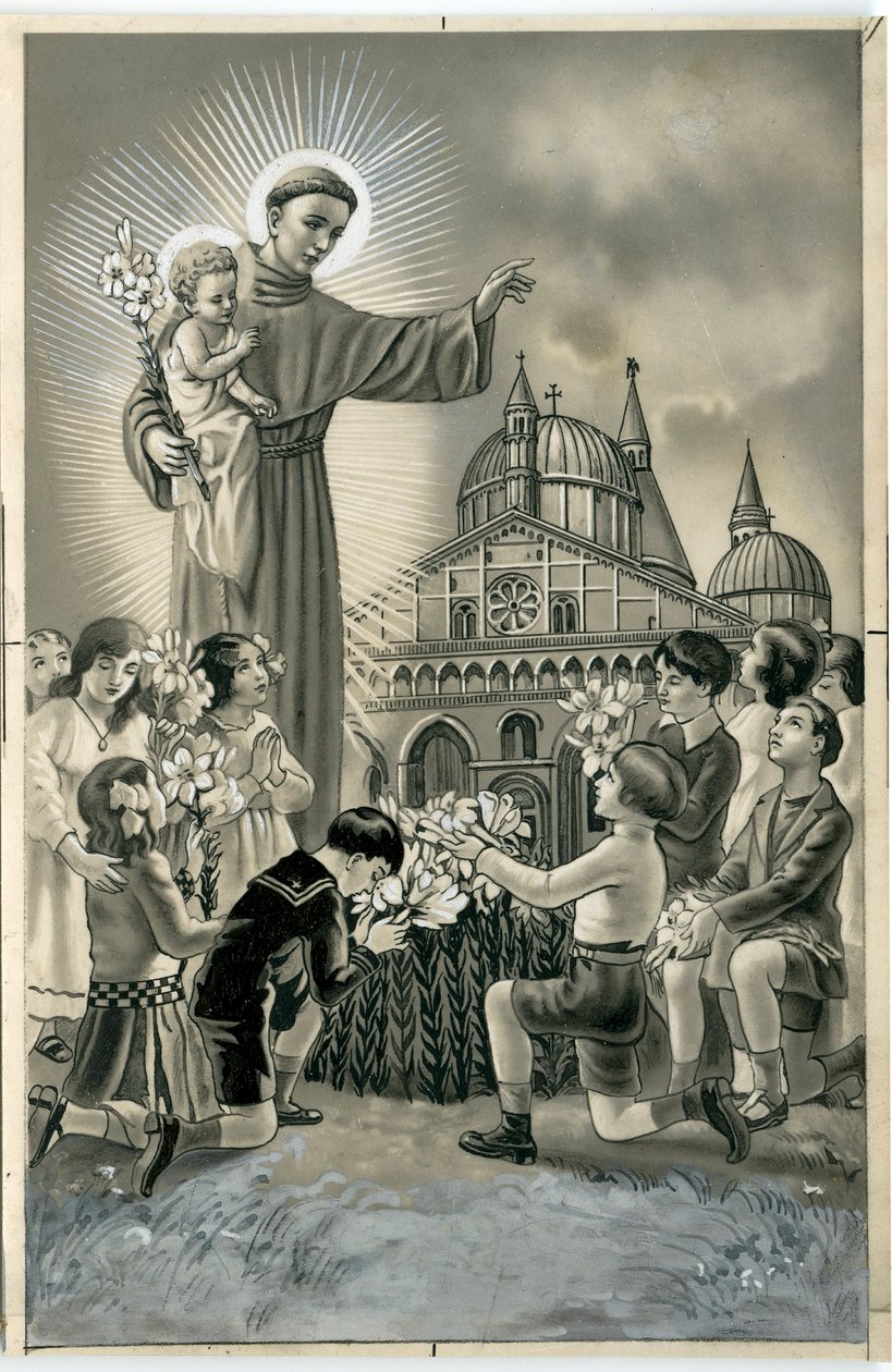 Fromma bild: Sankt Antonius av Lissabon (tryck) av Anonymous Anonymous