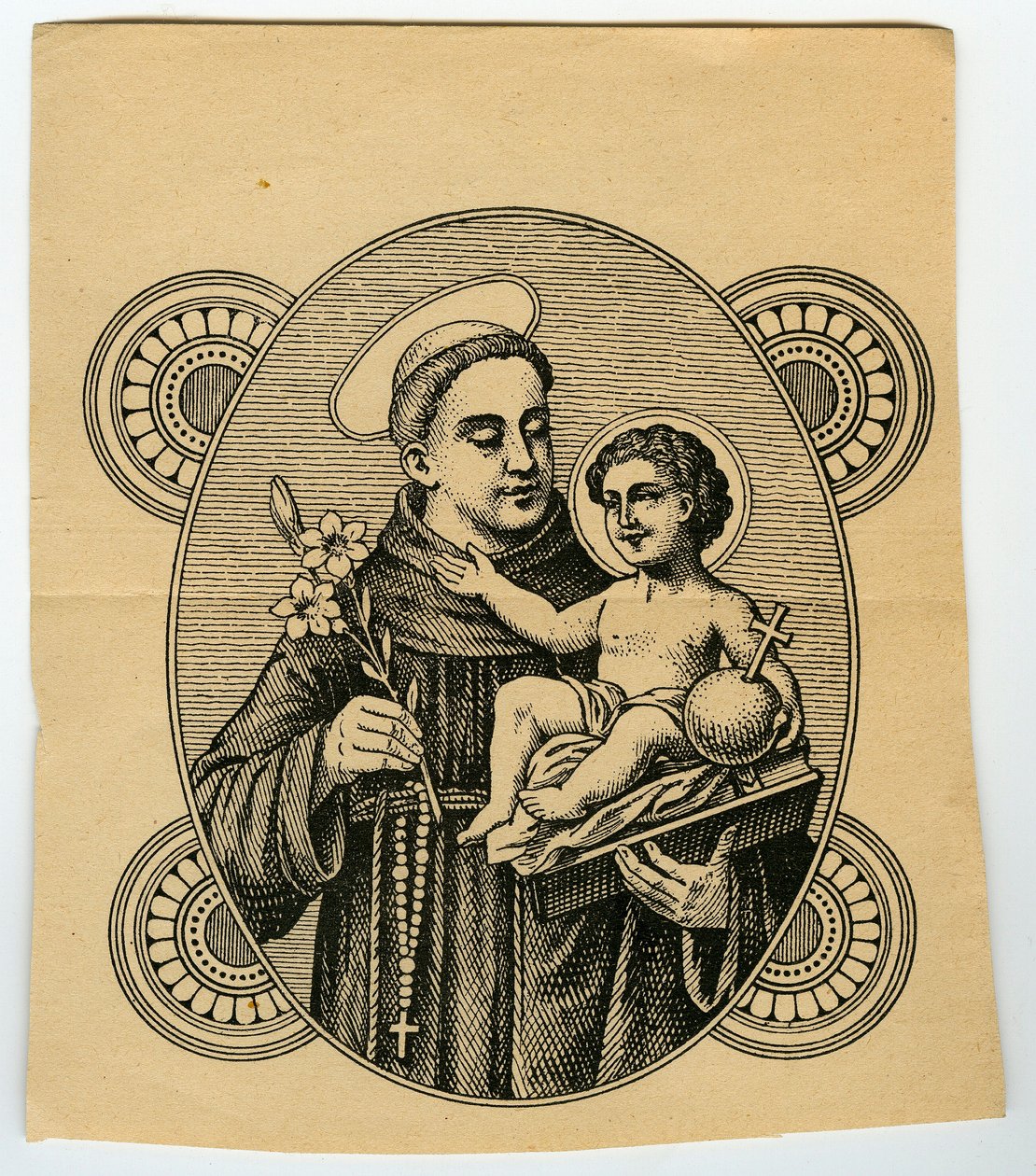 Fromma bild: Sankt Antonius av Padua (gravyr) av Anonymous Anonymous