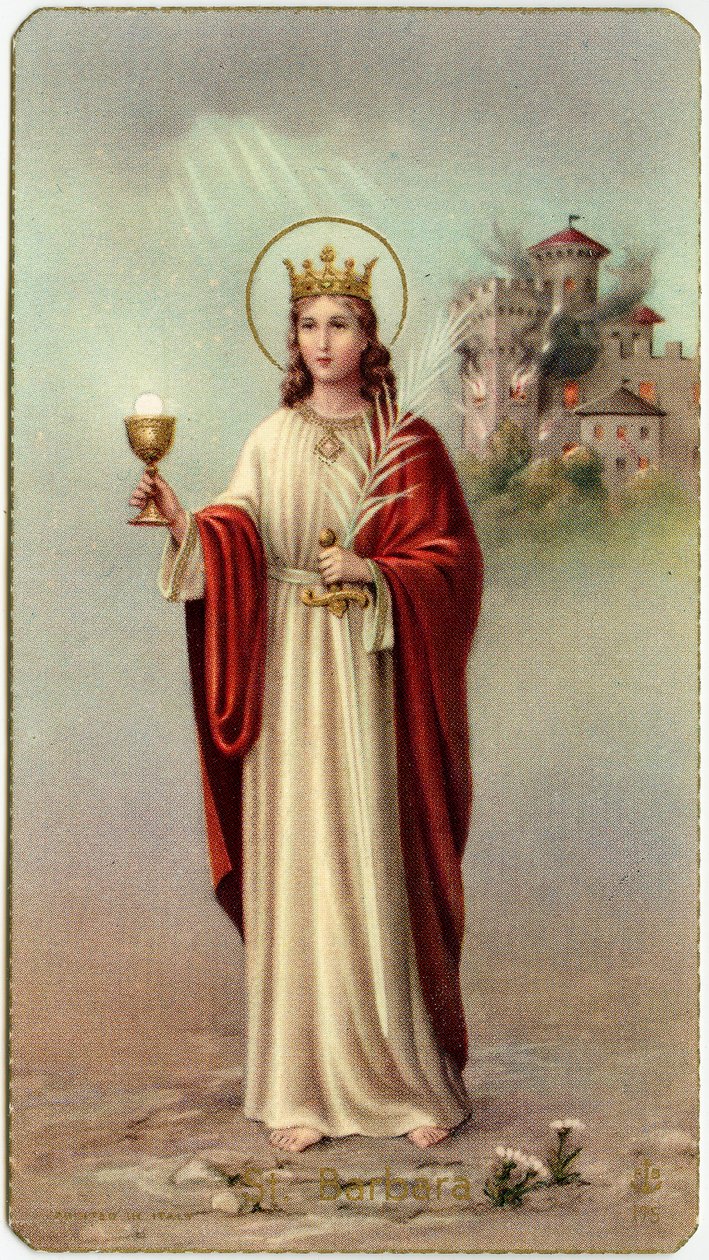 Fromma bild: Saint Barbara (kromolitografi) av Anonymous Anonymous