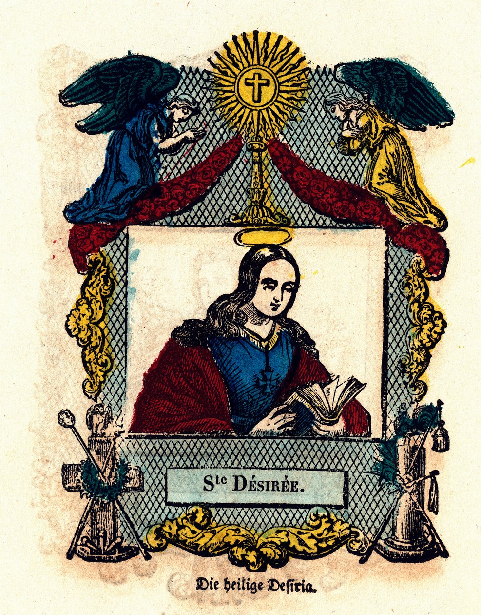 Fromma bild: Saint Desiree. Gravyr av 1800-talets Privatsamling av Anonymous Anonymous