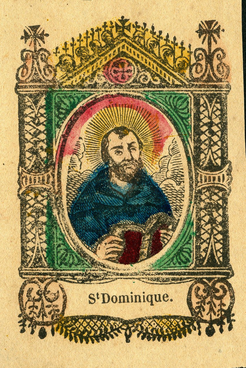 Fromma bild: Saint Dominic, grundaren av Dominikanerorden (epinaltryck) av Anonymous Anonymous