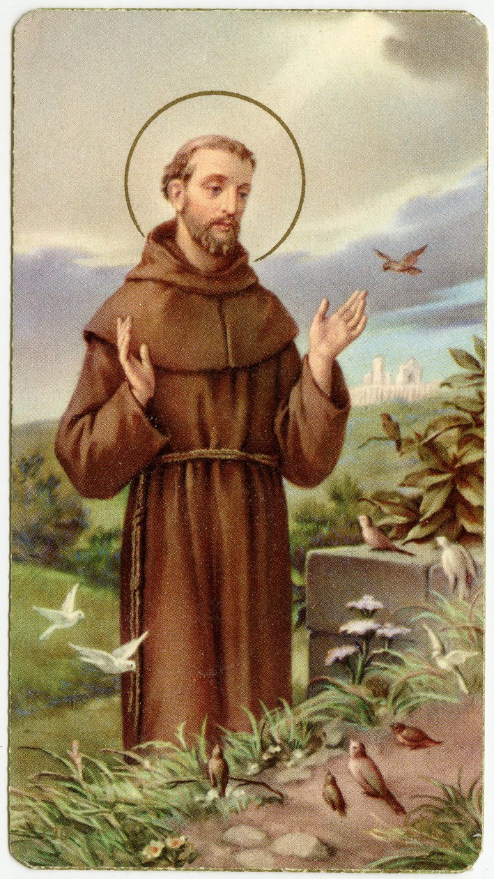 Fromma bild: Saint Francis of Assisi (kromolitografi) av Anonymous Anonymous