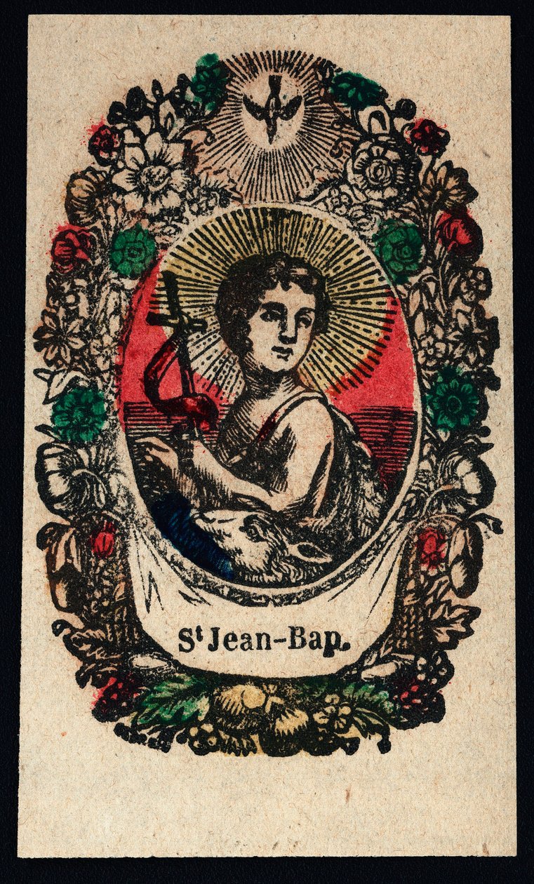 Fromma bild: Johannes Döparen. Gravyr av 1800-talets Privatsamling av Anonymous Anonymous
