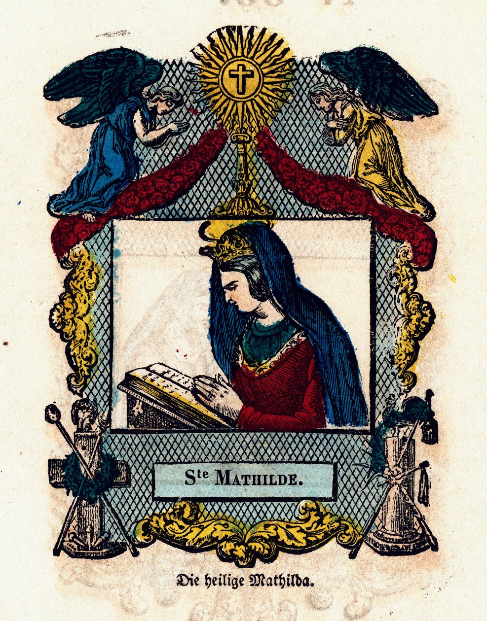 Fromma bild: Sankta Mathilde. Gravyr av 1800-talets Privatsamling av Anonymous Anonymous