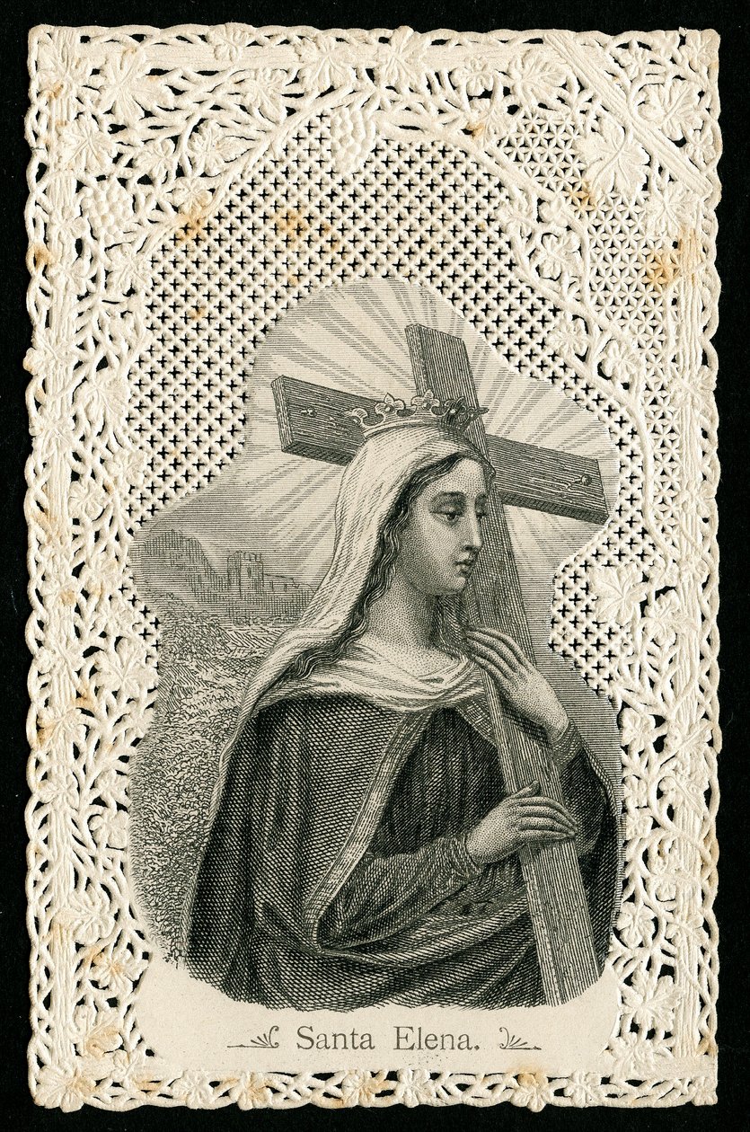 Fromma bild: St Helena, mor till Konstantin den store (gravyr) av Anonymous Anonymous