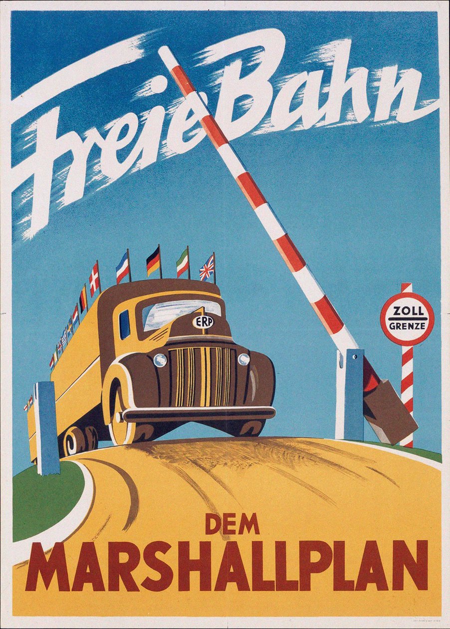 Plan Marshall ou Program de retablissement europeen (European Recovery Program ou ERP) (1948-1952) - Fri passage för Marshallplanen par Anonymous av Anonymous Anonymous