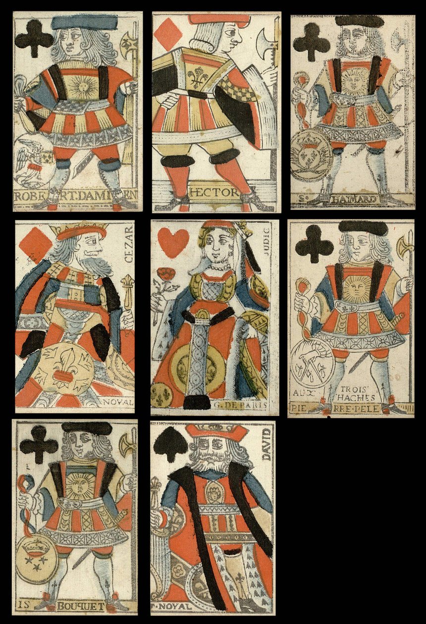 Spela kort med historiska figurer. av Anonymous Anonymous