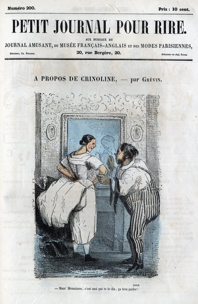 Politisk och social tecknad film under det andra imperiet. "Om Crinoline" av Anonymous Anonymous