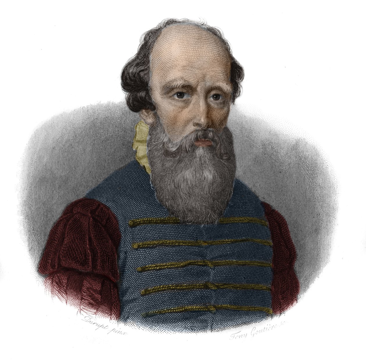 Porträtt av Bernard Palissy (1510 - 1589) i "" Porträtt och historia av användbara män: män och kvinnor i alla länder och alla förhållanden, som förvärvade rättigheter till mäns erkännande" publicerad och propagerad av Society Montyon och Franklin i 1 av Anonymous Anonymous