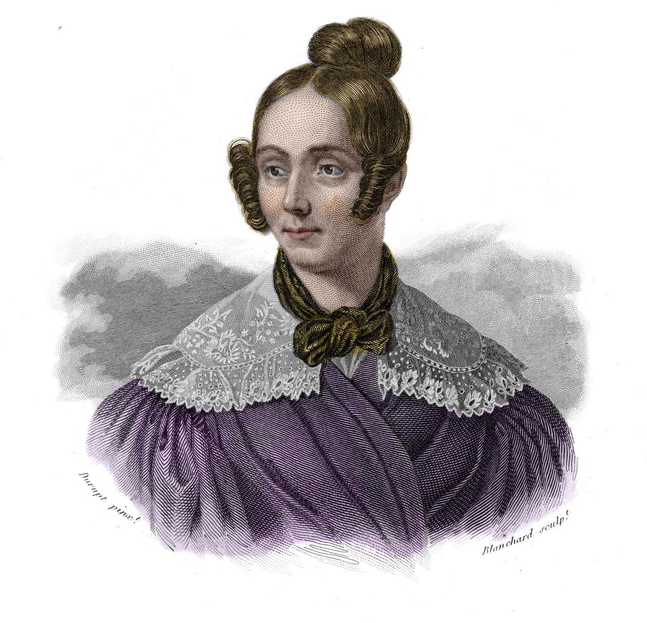 Porträtt av Mademoiselle Didion (Barbe Francoise Madeleine Didion) (Barbe-Francoise-Madeleine) (1798-1836) i "Porträtt och historia av nyttiga män: män och kvinnor från alla länder och förhållanden som har förvärvat rättigheter till erkännandet av de mänsk av Anonymous Anonymous