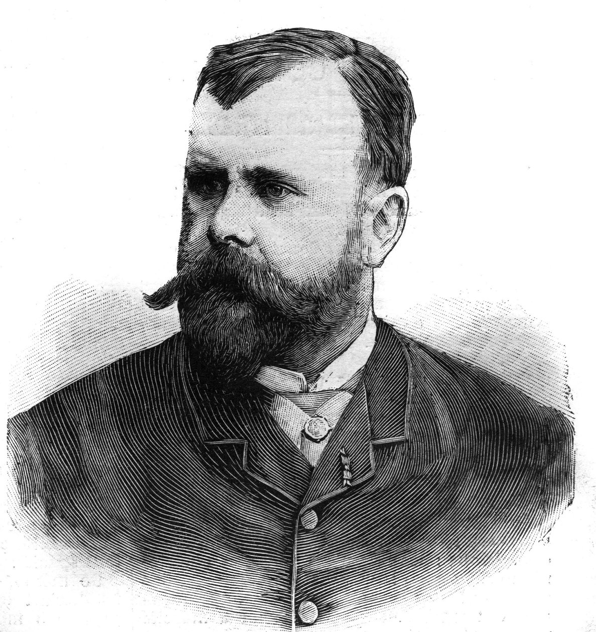 Porträtt av Albert Maignan (1845-1908), fransk målare. Gravyr i "" Le Peute Parisien"" av Anonymous Anonymous