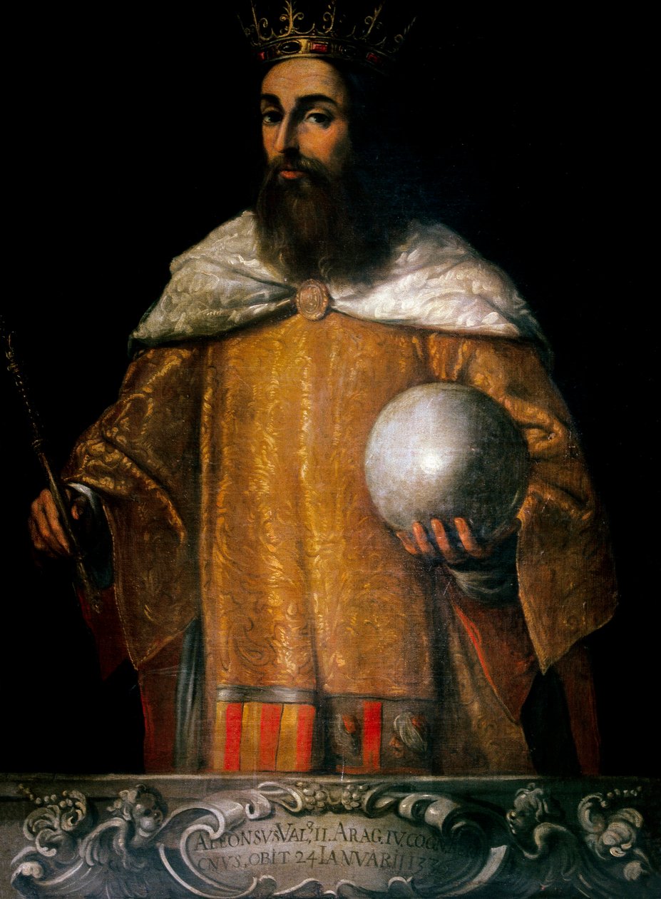 Porträtt av Alfonso IV, kung av Aragon kallad den milde (1299-1336) (målning) av Anonymous Anonymous