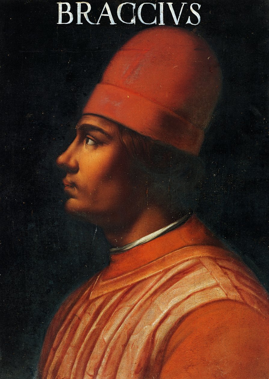 Porträtt av Andrea Fortebracci, även känd som Braccio da Montone (målning) av Anonymous Anonymous