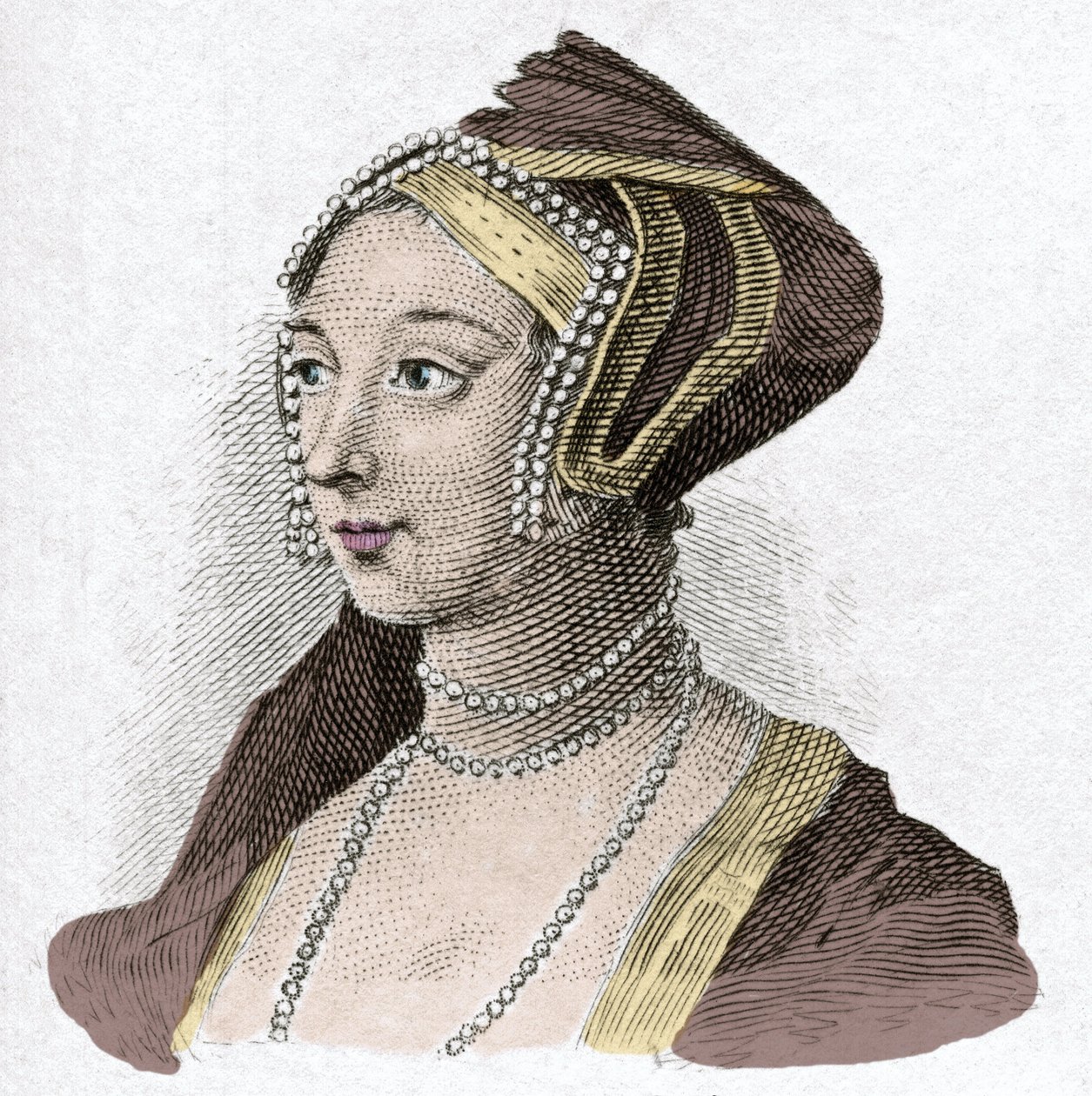 Porträtt av Anne de Boleyn (Anna eller Ann Bolin och Anne Bullen av Anonymous Anonymous