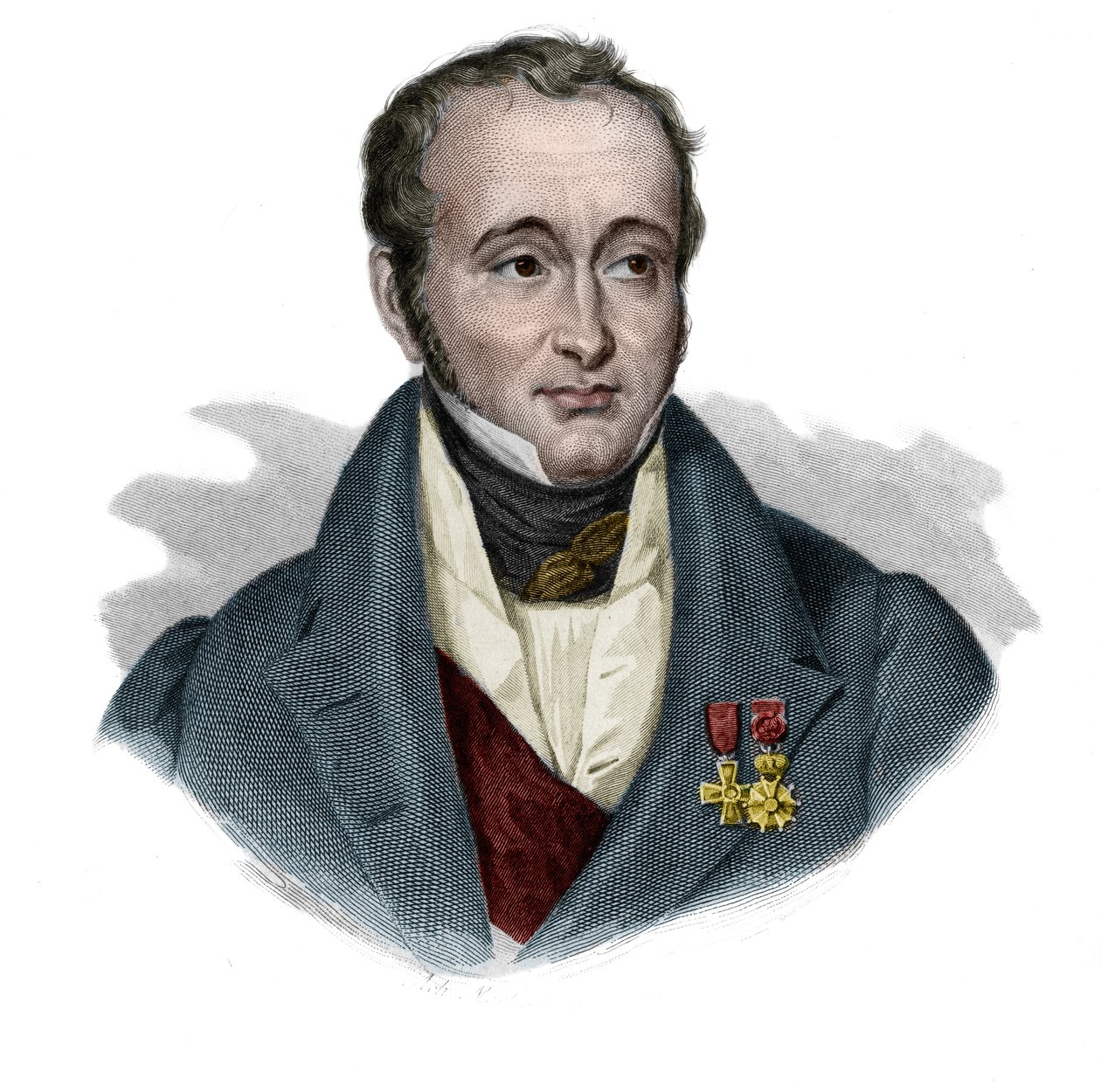 Porträtt av baron Guillaume Dupuytren (1777 - 1835) kirurg Francais i "Porträtt och historia av användbara män: män och kvinnor i alla länder och av alla förhållanden, som förvärvat rättigheter till mäns erkännande" publicerad och propagerad av Societe M av Anonymous Anonymous