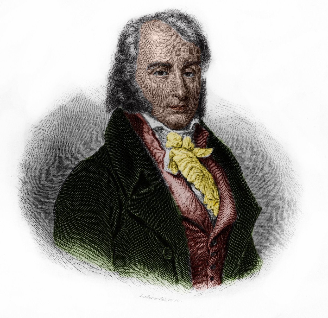 Porträtt av Benjamin Constant (1767 - 1830), schweizisk född fransk adelsman, tänkare, författare och politiker. i "" LIBRE DES SPORERS"" av Louis de Cormenin Timon. 1842. Privat samling. av Anonymous Anonymous