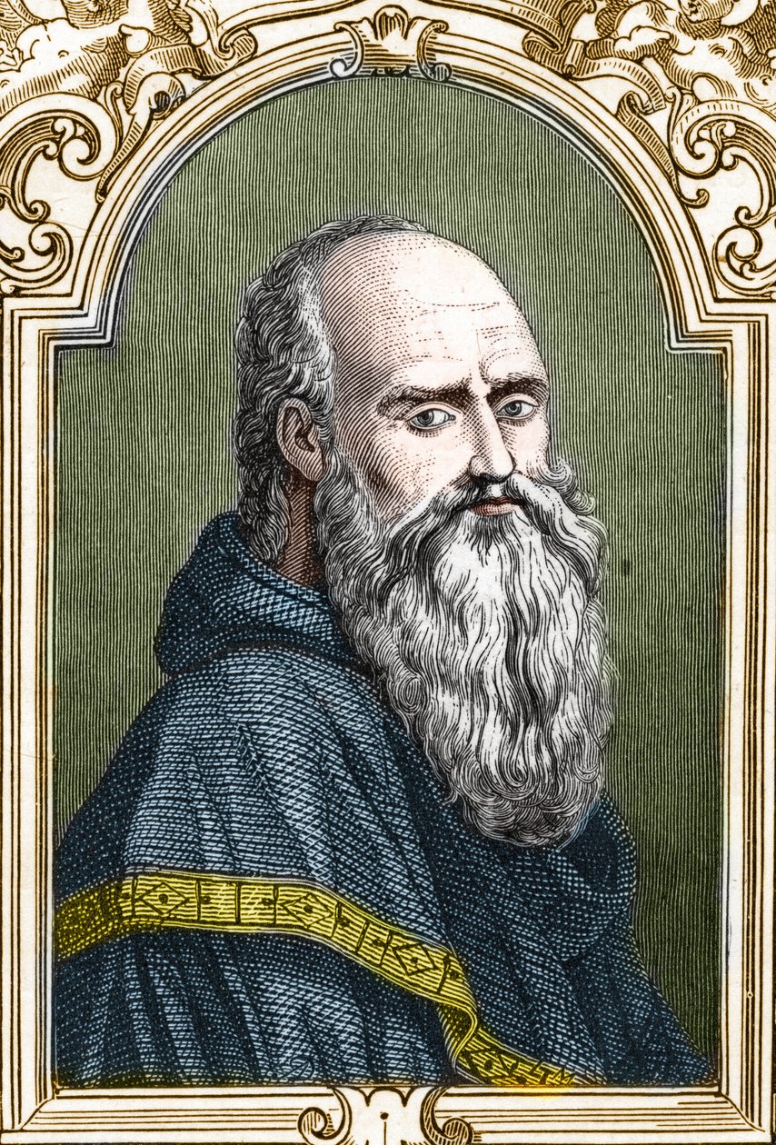 Porträtt av Bernardino de Scapis kallad Bernardino Luini (1481-1532) italiensk målare. gravyr av 1859 i "" gallerierna i Europa - Italien "" av armengaud. Privat samling. av Anonymous Anonymous