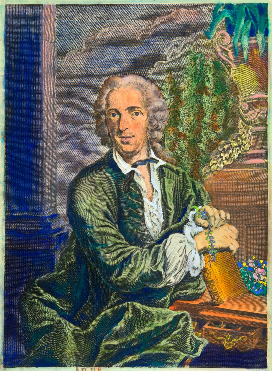 Porträtt av Carl Von Linne (1707-1778) svensk naturforskare - Privésamling av Anonymous Anonymous