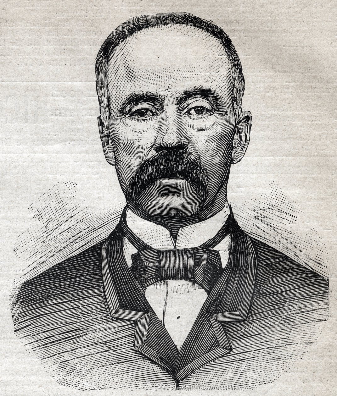 Porträtt av Charles Moore (1820-1905), brittisk botaniker av skotskt ursprung. Gravyr i "" Le Petit Parisien"" 1893. av Anonymous Anonymous