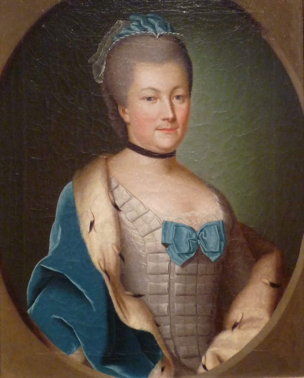 Porträtt av grevinnan Palatine Caroline av Zweibrücken, ca 1750 (olja på duk) av Anonymous Anonymous