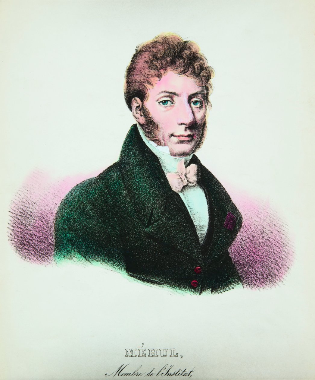 Porträtt av Etienne Nicolas Mehul (1763-1817) kompositör, privat samling av Anonymous Anonymous