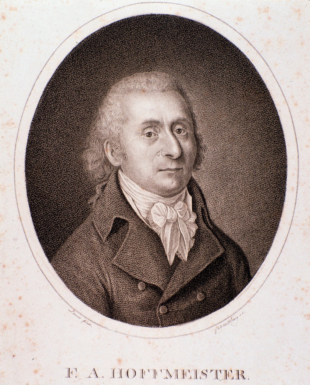 Porträtt av Franz Anton Hoffmeister (gravyr) av Anonymous Anonymous