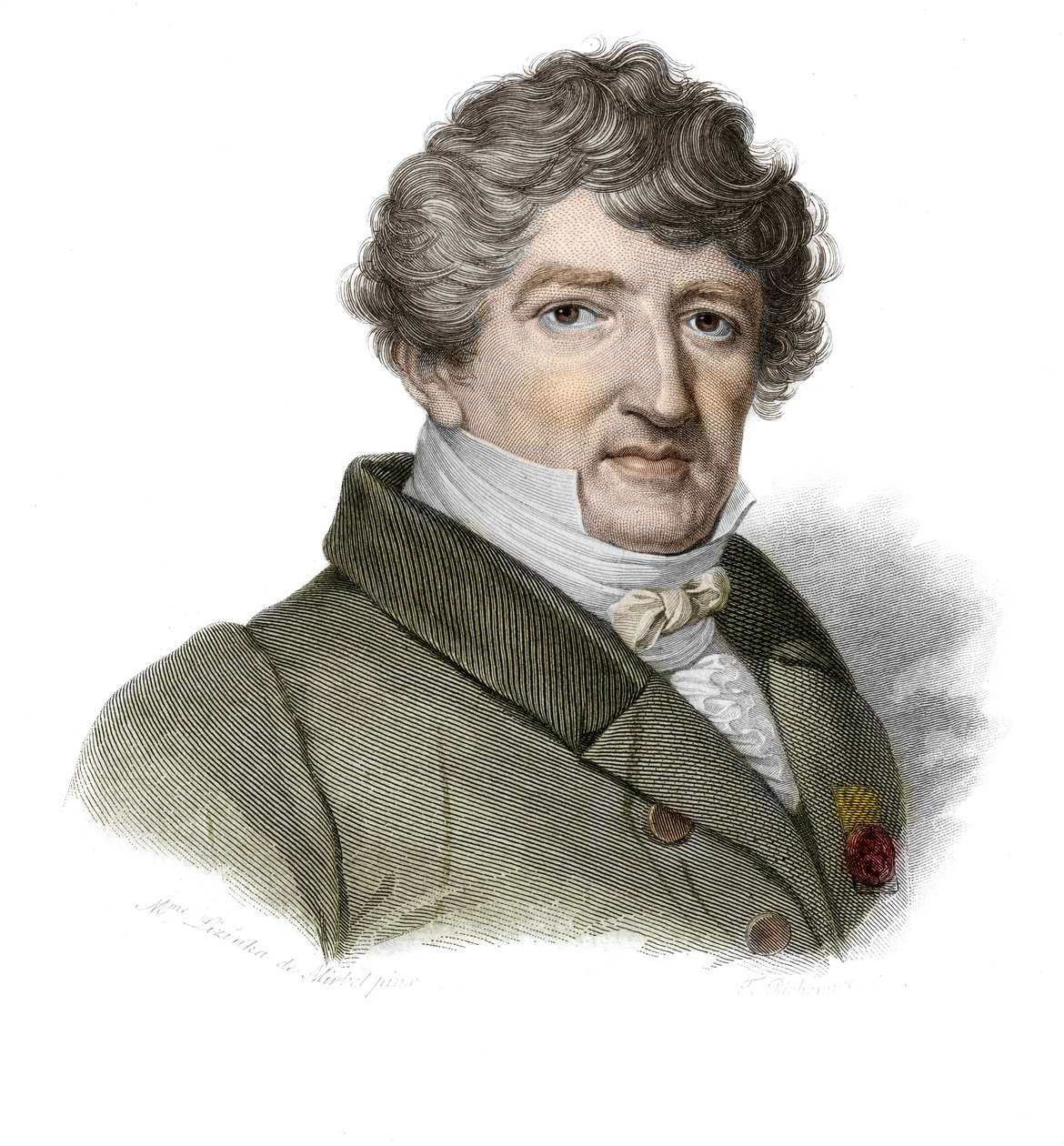 Porträtt av Georges Cuvier (1764-1832), fransk paleontolog i "Porträtt och historia av användbara män: män och kvinnor i alla länder och av alla förhållanden, som har förvärvat rättigheter till mäns erkännande" publicerad och propagerad av Societe Mo av Anonymous Anonymous