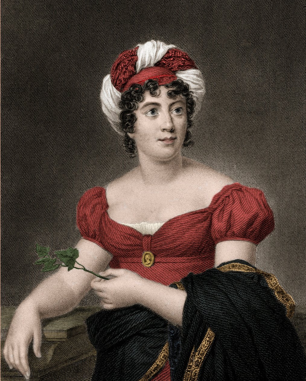 Porträtt av Germaine Necker, baronessan av Stael Holstein kallad Madame de Stael (1766-1817) av Anonymous Anonymous