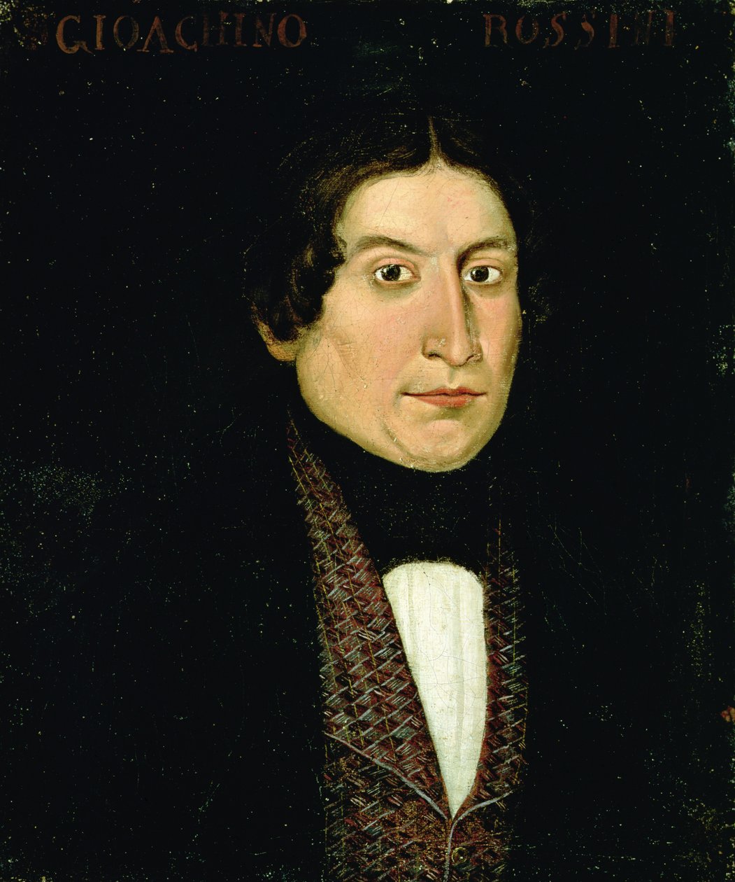 Porträtt av Gioacchino Rossini (1792-1868) (olja på duk) av Anonymous Anonymous