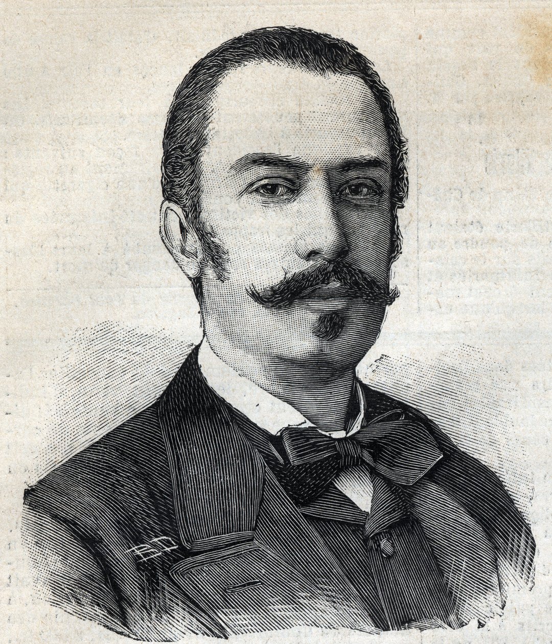 Porträtt av Giovanni Giolitti (1842-1928), italiensk politiker, ordförande för ministerrådet. Gravyr i "" Le Petro Parisien"" av Anonymous Anonymous