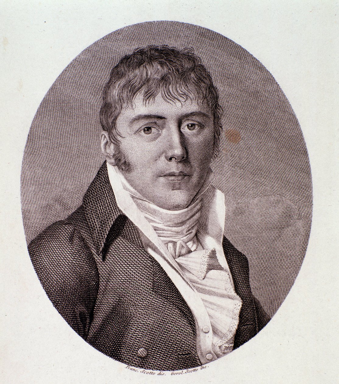 Porträtt av Giovanni Simone Mayr (Johann Simon) (litografi) av Anonymous Anonymous