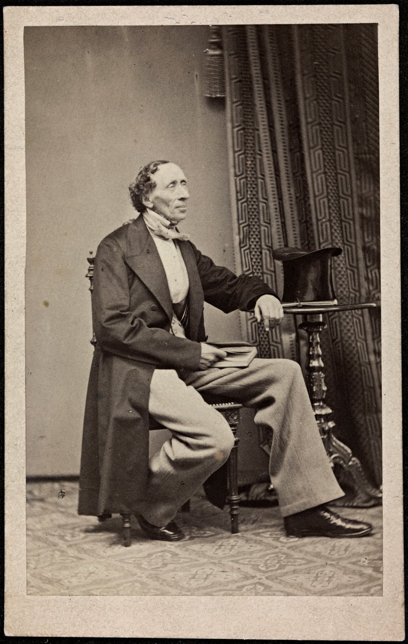 Porträtt av H.C. Andersen (1805-1875), anonym . Fotografi, ca 1865. Privat samling av Anonymous Anonymous