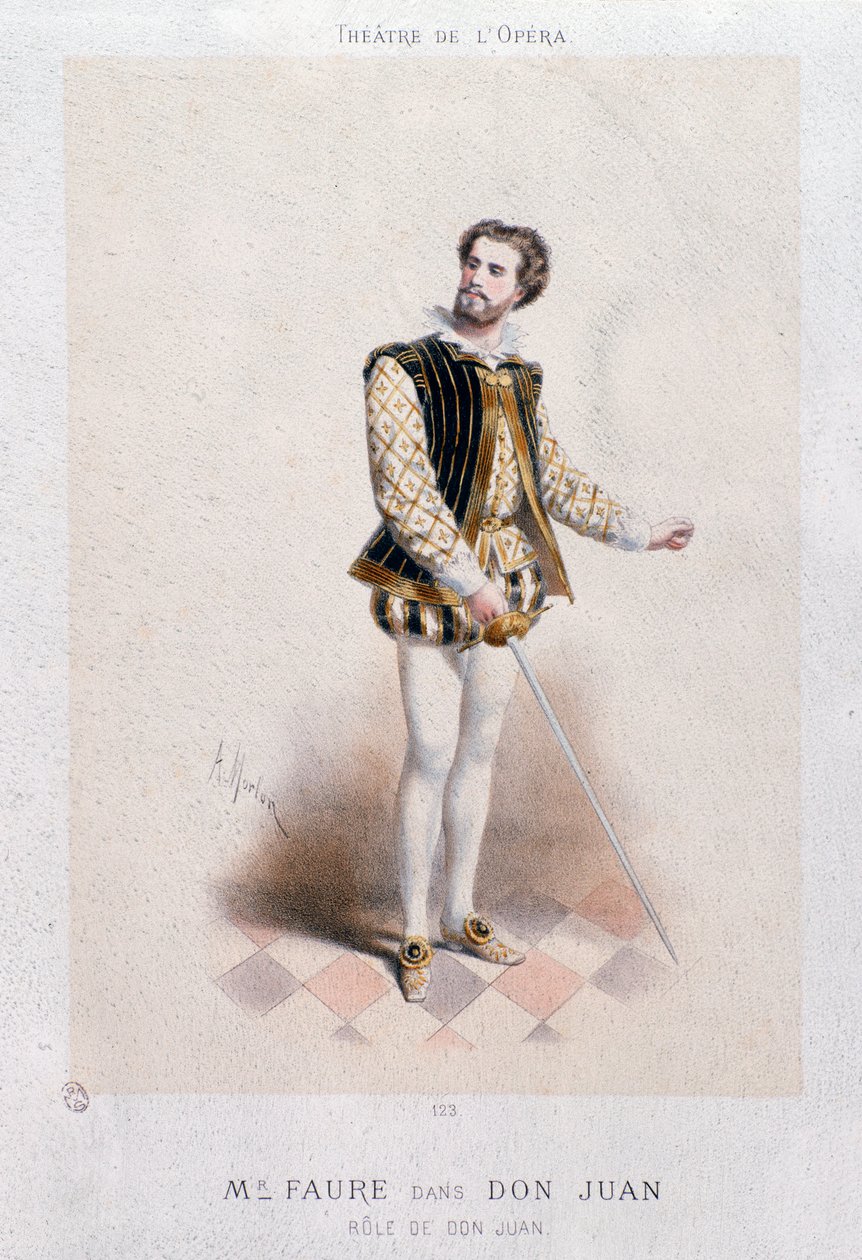 Porträtt av Jean Baptiste Faure som Don Giovanni (1866) av Anonymous Anonymous