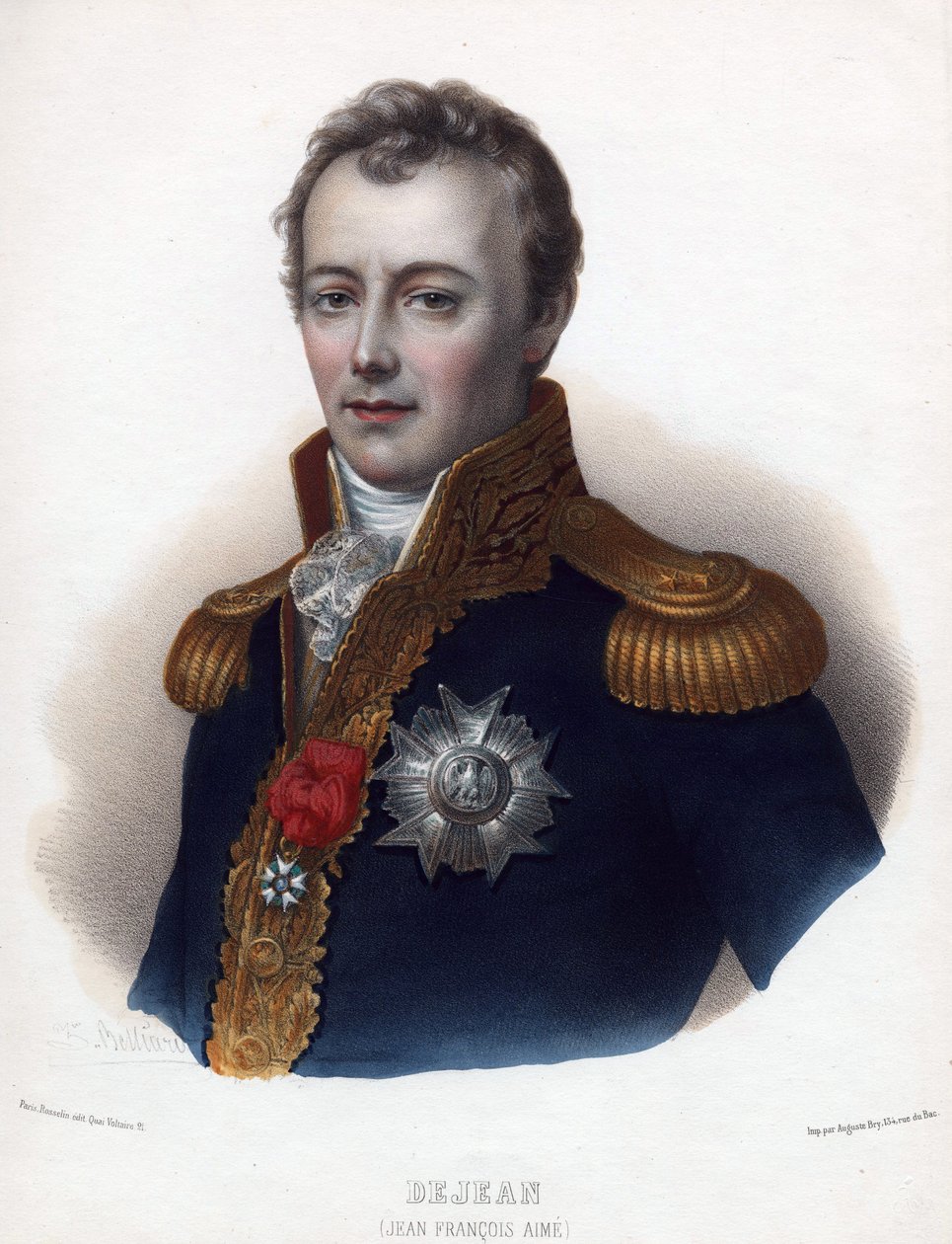 Porträtt av Jean Francois Aime (Jean-Francois-Aime) Dejean (1749-1824) - Anonym - 1835 - Litografi, akvarell - 32x24 - Privat samling av Anonymous Anonymous