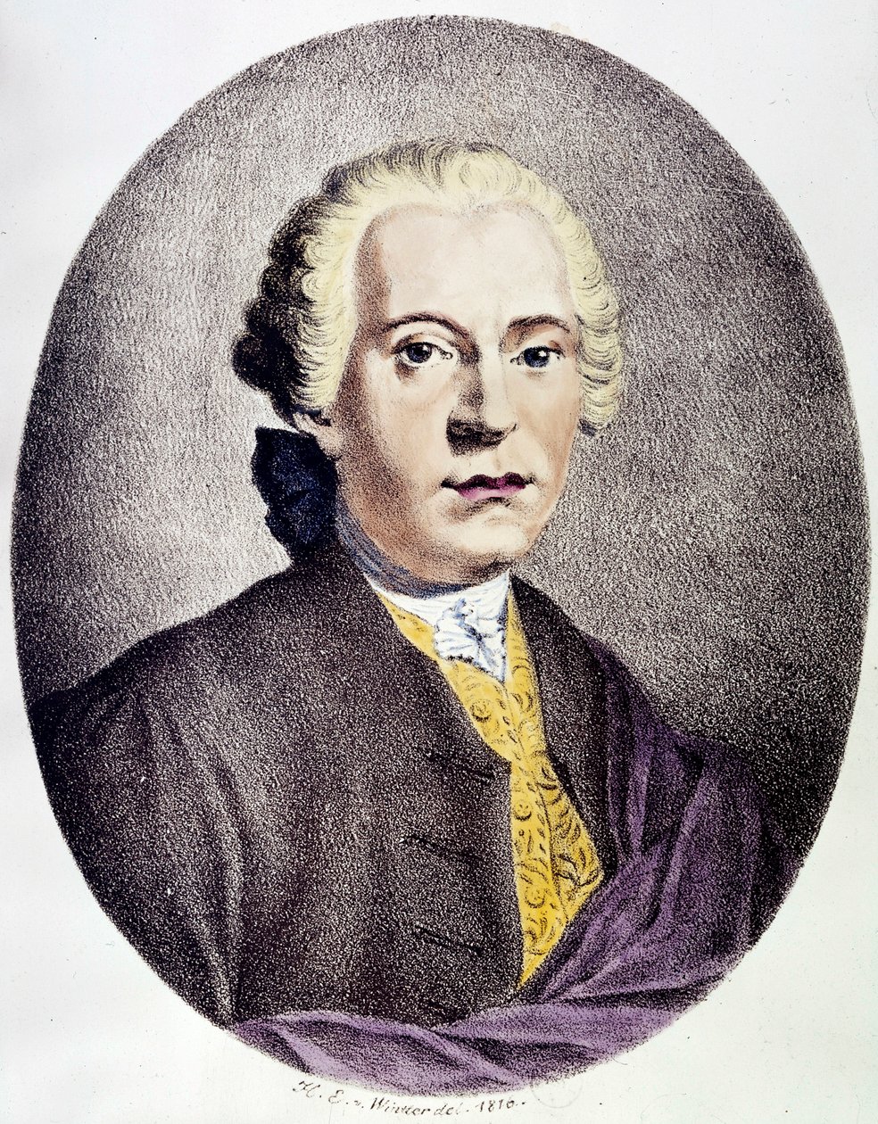 Porträtt av Johan Adolf Hasse (1699-1783) Barockkompositör Gravyr från 1700-talet Privat samling av Anonymous Anonymous