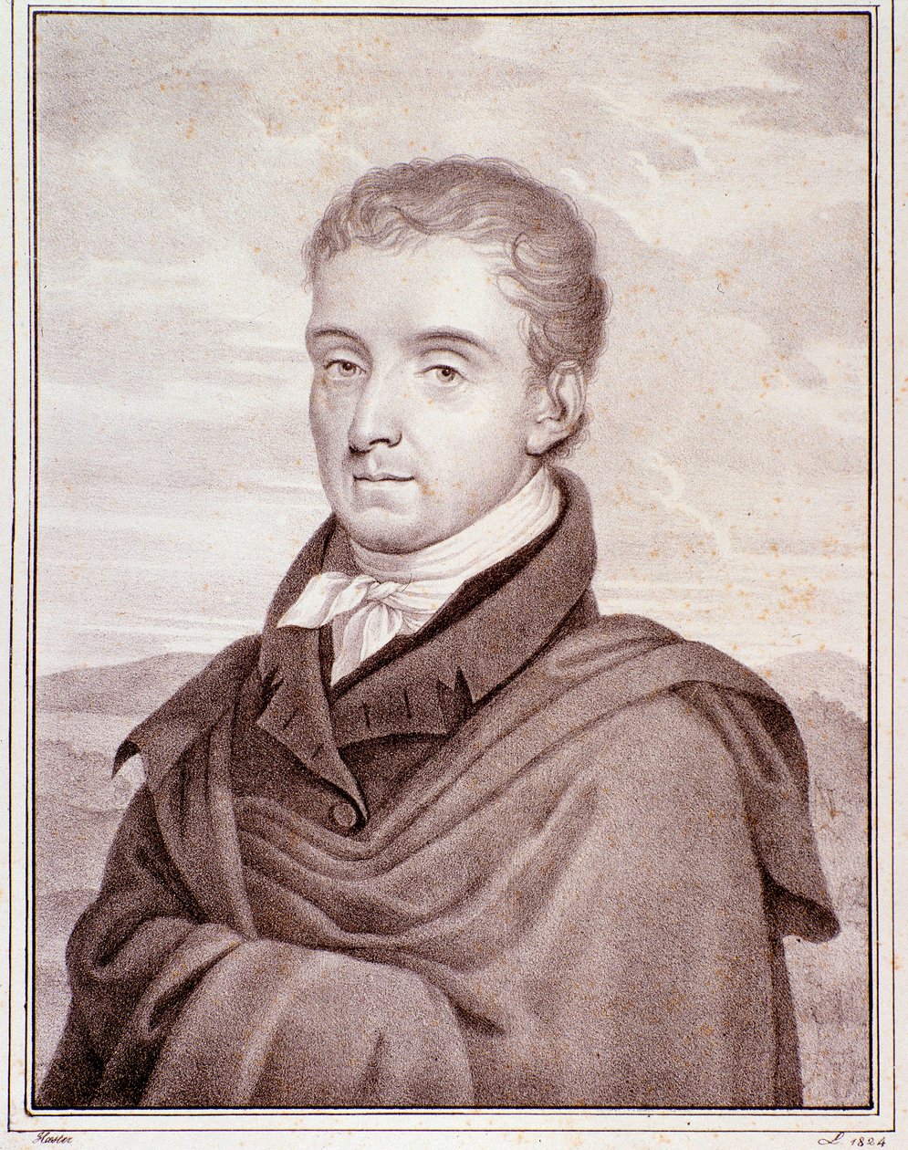 Porträtt av Johann Baptist Cramer (gravyr) av Anonymous Anonymous