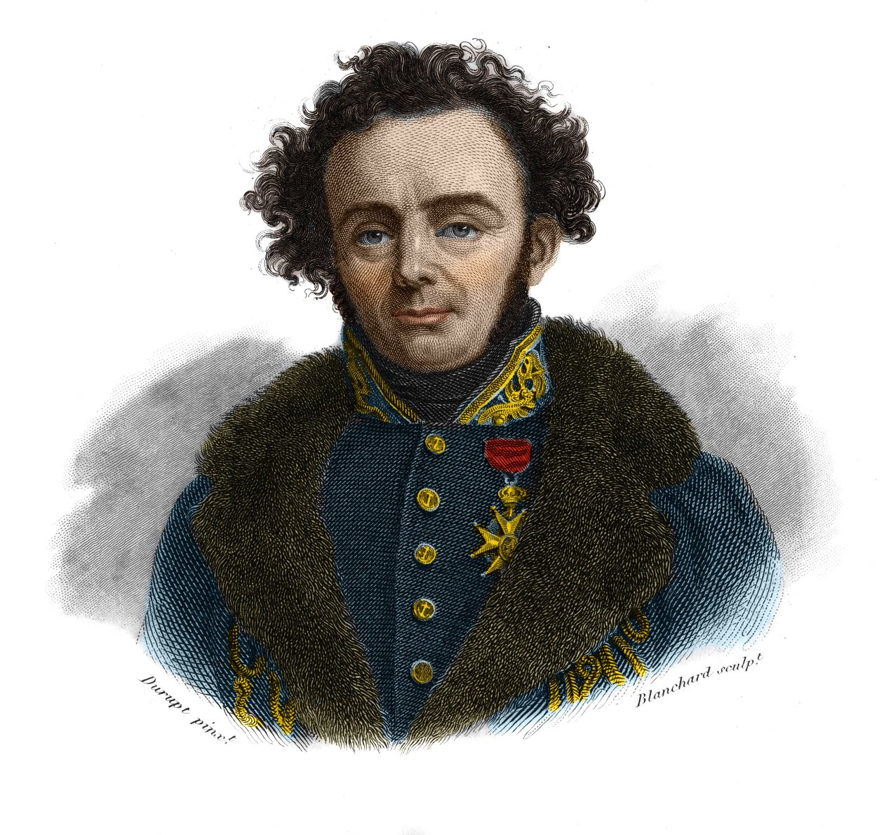 Porträtt av Joseph Paul Gaimard, fransk naturforskare (1796-1858) i "Porträtt och historia av nyttiga män: män och kvinnor i alla länder och förhållanden som har förvärvat rätten till erkännande av män" som publiceras och sprids av Societe M av Anonymous Anonymous