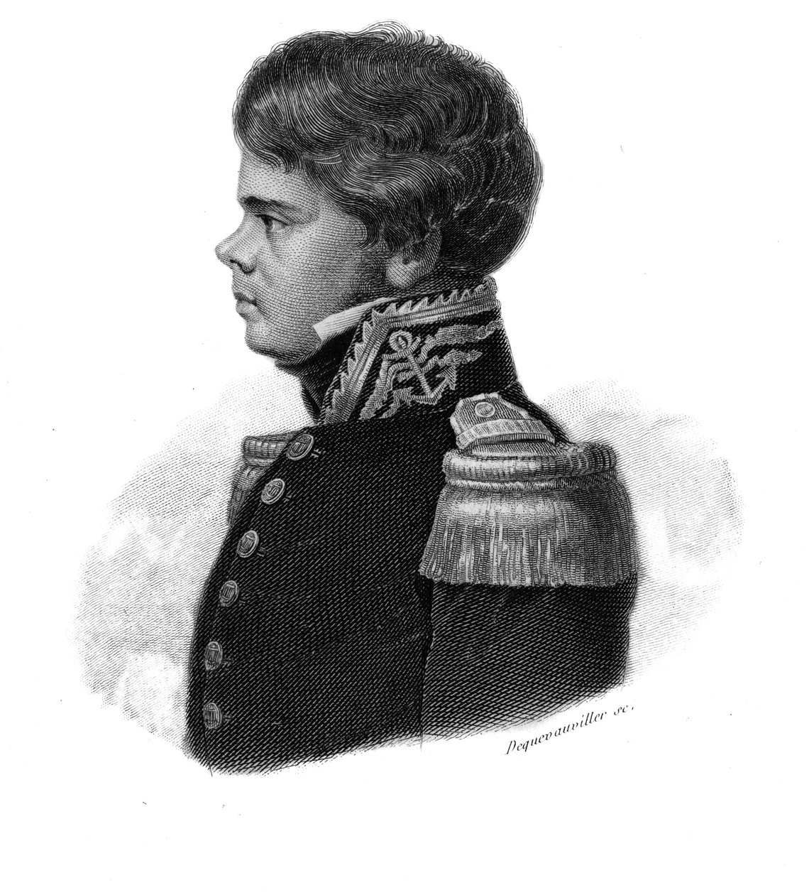 Porträtt av Jules Alphonse Rene Poret Baron de Blosseville av Anonymous Anonymous