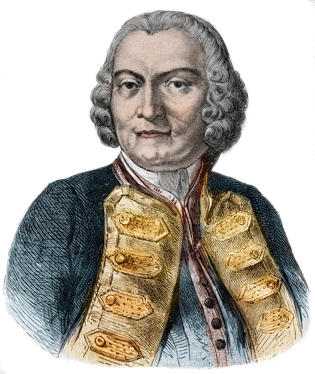 Porträtt av Lord George Anson (1697-1762) brittisk amiral och rik aristokrat känd för sin jordomsegling av Anonymous Anonymous